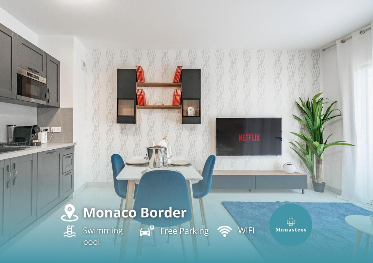 보솔레이 Frontiere Monaco, Terrasse Vue Mer, Tour Odeon - Ap 아파트 외부 사진